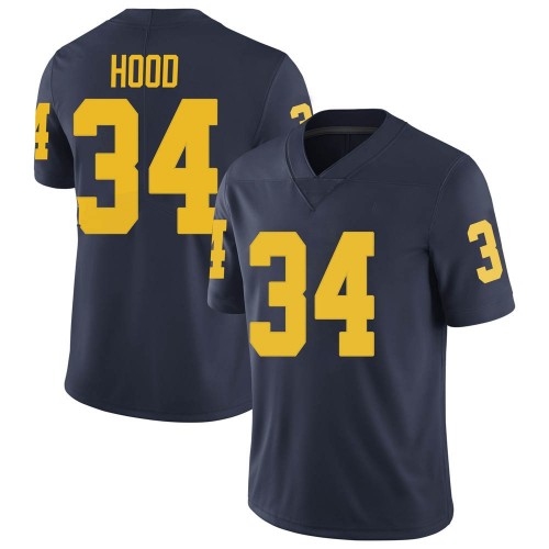 Jaydon Hood Michigan Wolverines Men's NCAA #34 Navy Limited Brand Jordan College Stitched Football Jersey OJC4554LV